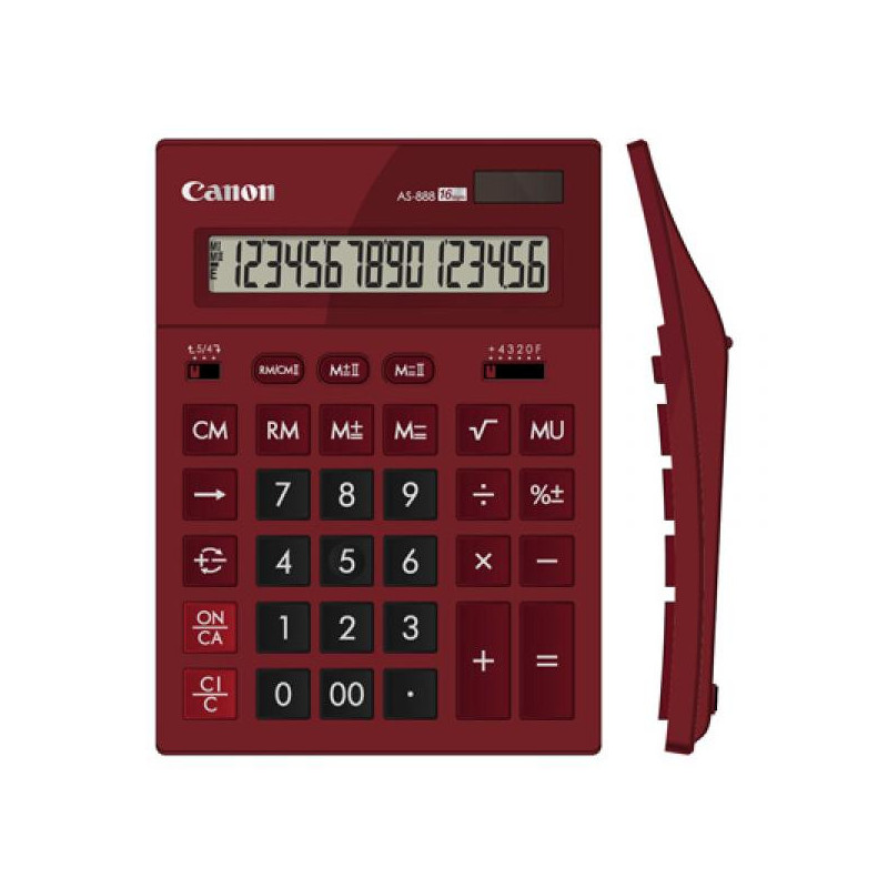 Калькулятор CANON бухг. AS-888 16 разряд. бордо RD