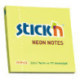 Самоклеящийся блок STICK`N, 76x76, неон желтый, 100 листов
