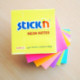 Самоклеящийся блок STICK`N, 76x76, неон зеленый, 100 листов