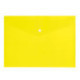 Папка-конверт А4 с кнопкой однотонная желтая толщина 0,18 мм