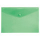 Папка-конверт А4 с кнопкой однотонная зеленая толщиной 0,18 мм