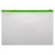 Папка-карман с молнией сбоку A4 толщина 0.15 мм зеленая молния