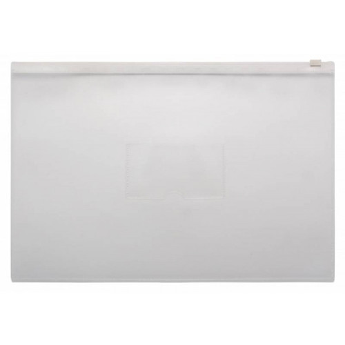 Папка-карман с белой молнией сбоку A4 толщина 0.15 мм