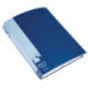 Папка с 80 прозрачными вкладышами A4 пластик 0.80 мм карман с бумажной вставкой синяя