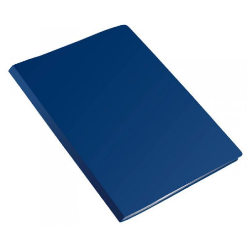 Папка с 20 прозрачными вкладышами A4 пластик 0.40 мм синяя