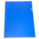Папка-уголок непрозрачная глянцевая плотная А4 пластик 0.18 мм синяя