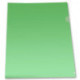 Папка-уголок прозрачная тисненая зеленая А4 пластик 0.10 мм
