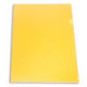 Папка-уголок непрозрачная глянцевая плотная А4 пластик 0.18 мм желтая
