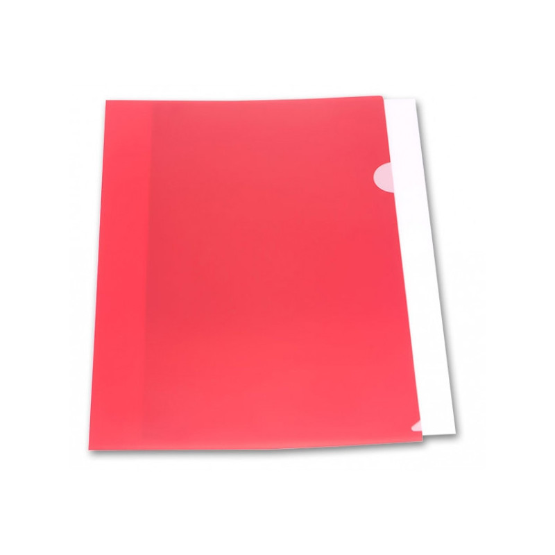 Папка-уголок непрозрачная глянцевая плотная А4 пластик 0.18 мм красная