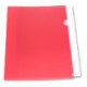 Папка-уголок непрозрачная глянцевая плотная А4 пластик 0.18 мм красная