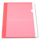 Папка-уголок прозрачная красная А4 пластик 0.15 мм
