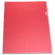 Папка-уголок прозрачная плотная красная А4 пластик 0.18 мм СПЕЦ