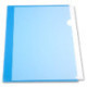 Папка-уголок прозрачная плотная синяя А4 пластик 0.18 мм СПЕЦ