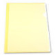 Папка-уголок прозрачная тисненая желтая А4 пластик 0.10 мм