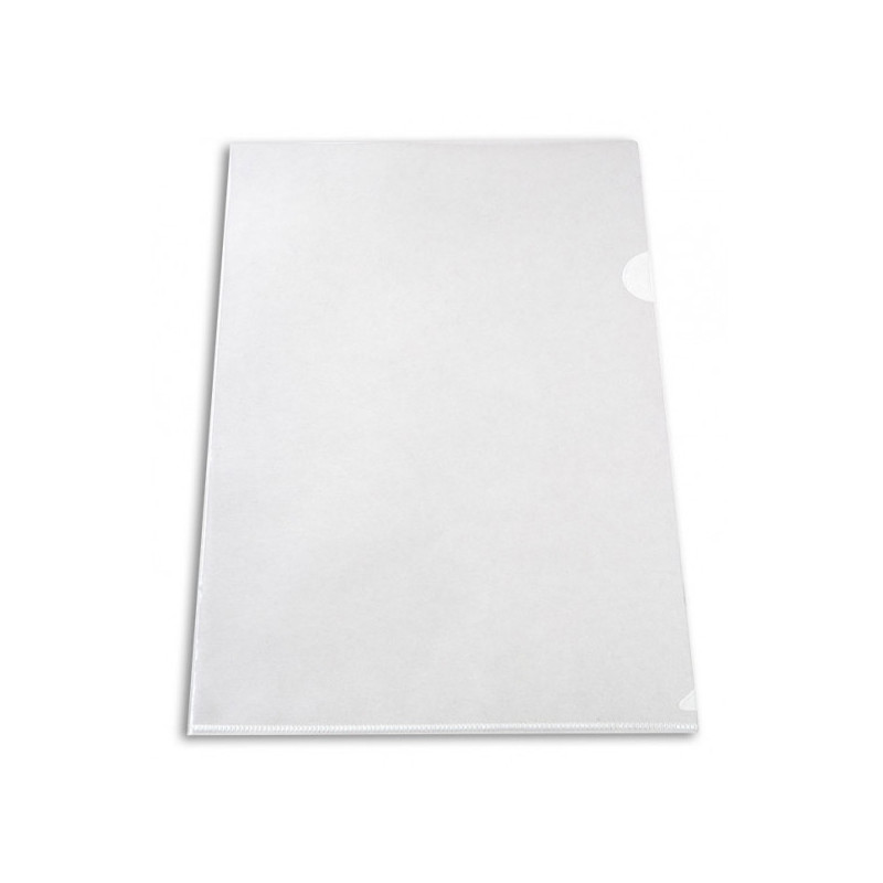 Папка-уголок прозрачная тисненая А4 пластик 0.10 мм