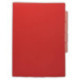 Папка-уголок красная прозрачная 3-х уровневая А4 пластик 0.15 мм