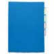 Папка-уголок синяя прозрачная 3-х уровневая А4 пластик 0.15 мм