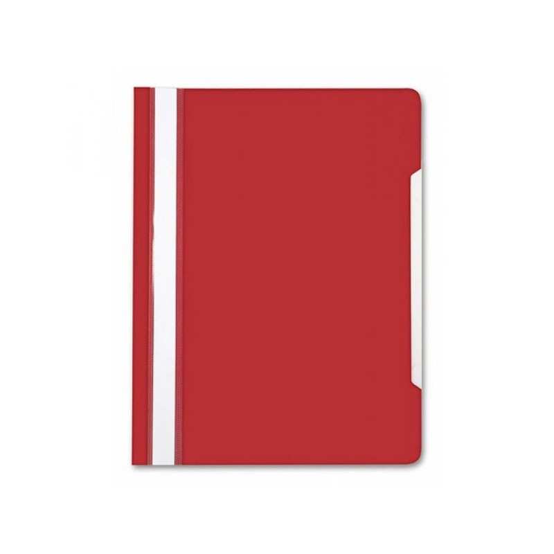 Папка-скоросшиватель Бюрократ -PS20RED A4 прозрач.верх.лист пластик красный 0.12/0.16