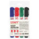 Маркеры для доски STAFF, 4 цвета (черный, синий, красный, зеленый) 5 мм