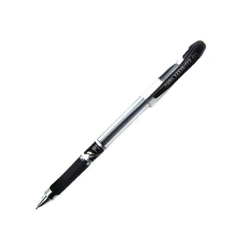Ручка шариковая Cello MAXRITER XS 0,7мм черная с резиновой манжеткой