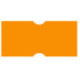 Этикет-лента 21х12 мм, прямоугольная, оранжевая, комплект 5 рулонов по 600 шт., BRAUBERG