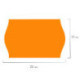 Этикет-лента 22х12 мм, волна, оранжевая, комплект 5 рулонов по 800 шт., BRAUBERG