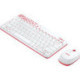 Клавиатура + мышь Logitech MK240 клав:белый/красный мышь:белый/красный USB беспроводная slim Multimedia