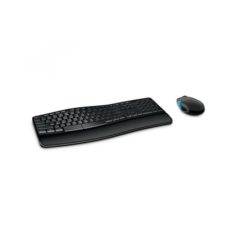 Клавиатура + мышь Microsoft Sculpt Comfort Desktop клав:черный мышь:черный/синий USB беспроводная