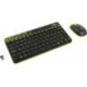 Клавиатура + мышь Logitech MK240 черный/жёлтый USB беспроводная slim Multimedia