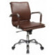 Кресло руководителя Бюрократ CH-993-Low/Brown низкая спинка коричневый искусственная кожа крестовина хром