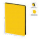 Записная книжка А5 80л., кожзам, Berlingo "Fuze", цветной срез, желтый