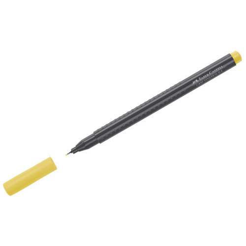 Ручка капиллярная Faber-Castell "Grip Finepen" желтая, 0,4мм, трехгранная