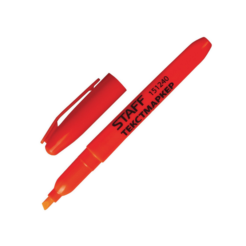 Текстовыделитель STAFF эргономичный корпус оранжевый (толщина линии 1-3 мм)