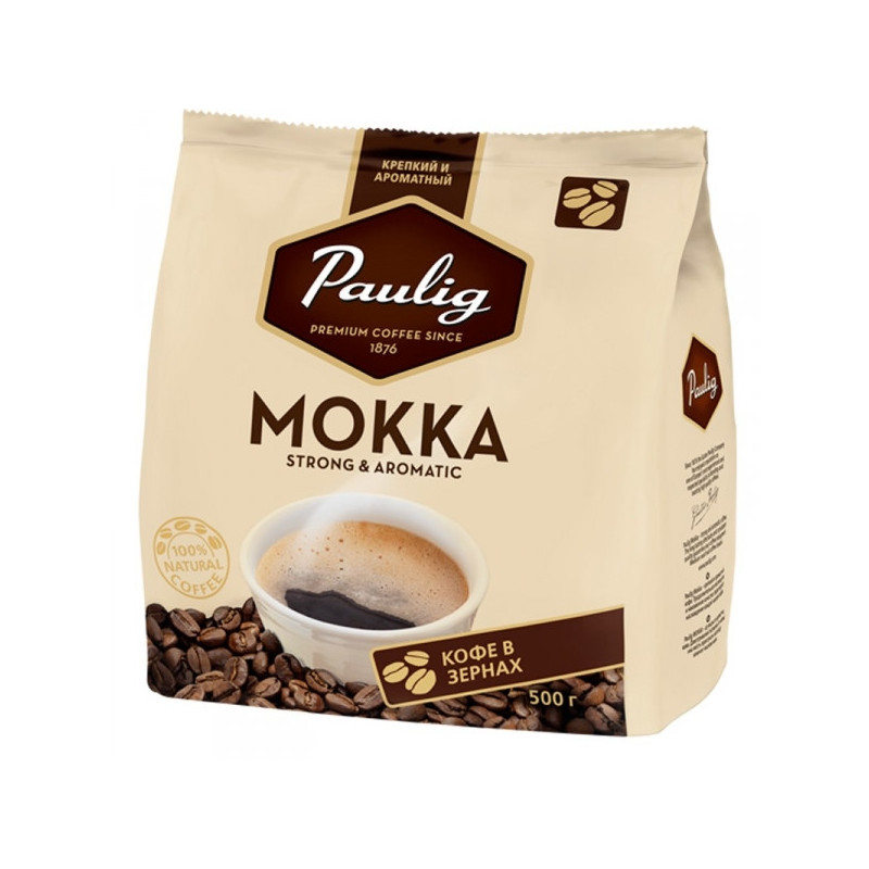 Кофе в зернах Paulig Mokka 100% Арабика 500 грамм