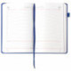 Ежедневник недатированный А5 (138x213 мм) BRAUBERG "Finest", 136 л., кожзам, резинка, синий, 111872