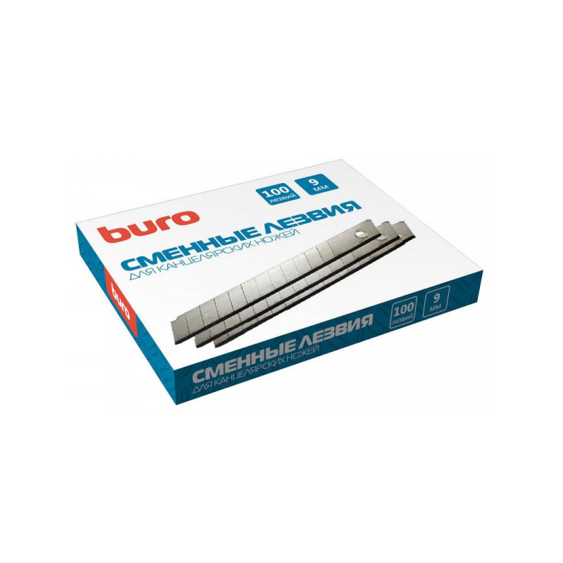 Лезвия запасные для ножей 9 мм Buro 10 штук в упаковке