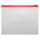 Папка-карман с красной молнией сбоку A5 толщина 0.15 мм