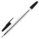Ручка шариковая черная, 0,5 мм, 1 мм, прозрачный, STAFF