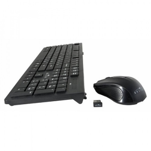 Клавиатура + мышь Oklick 250M клав:черный мышь:черный USB беспроводная slim