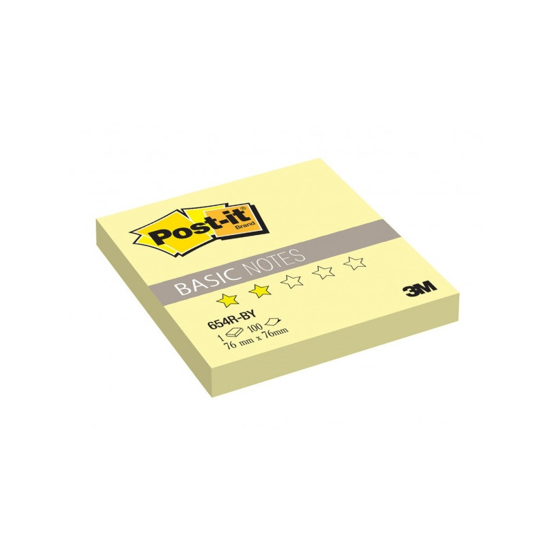 Блок-кубик Post-it Basic канареечный желтый 76х76 мм 100 листов