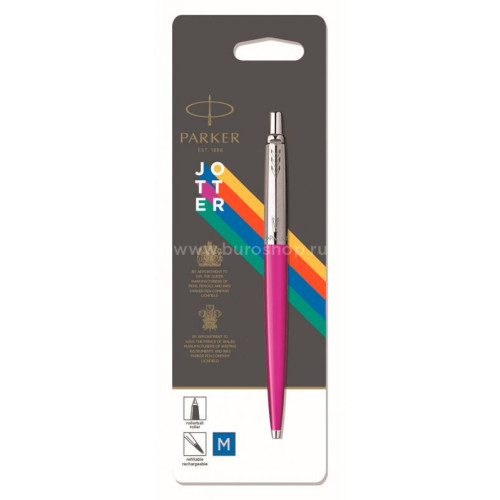Ручка шариковая Parker Jotter Color розовый M синие чернила блистер