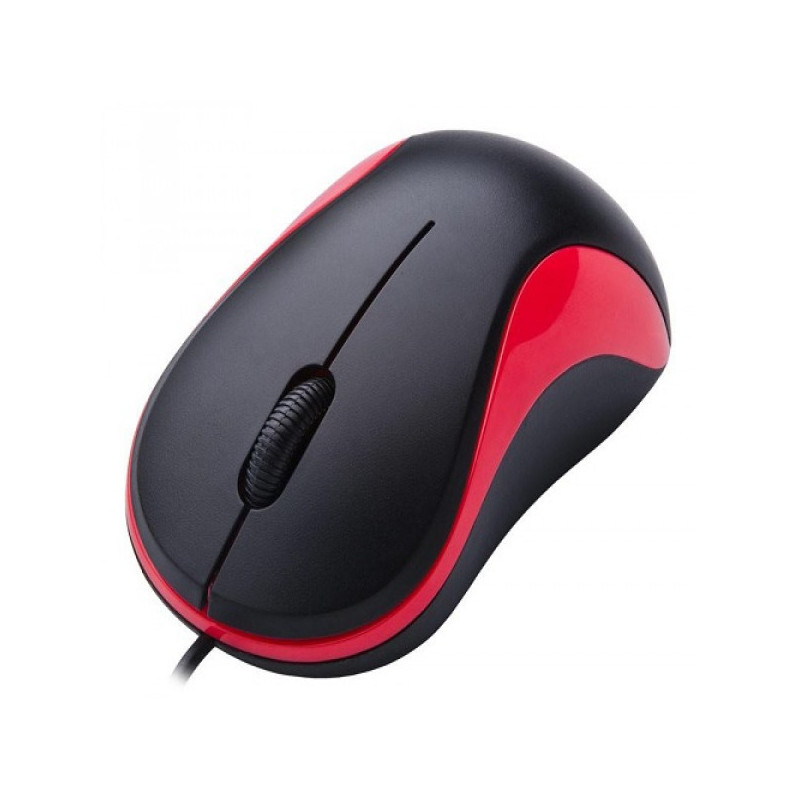 Мышь Oklick 115S черный/красный оптическая (1000dpi) USB для ноутбука (2but)