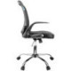 Кресло оператора Helmi HL-M04 "Active", ткань, спинка сетка черн/сиденье TW черн, рег.подлокот, хром