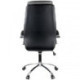 Кресло руководителя Helmi HL-E01 "Inari", экокожа черная/серая, хром