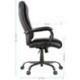Кресло руководителя Helmi HL-ES02 "Extra Strong" повышенной прочности, экокожа черная, до 200кг