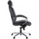 Кресло руководителя Helmi HL-ES04 "Strength" повышенной прочности, кожа черная, мультибл, хром, до 250кг