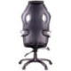 Кресло руководителя Helmi HL-S03 "Drift", экокожа черная, вставка ткань серая