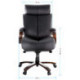 Кресло руководителя Helmi HL-W01 "Invincible" кожа черная, мультиблок, дерево