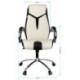 Кресло руководителя Helmi HL-E01 "Inari", экокожа черная/бежевая, хром