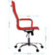 Кресло руководителя Helmi HL-E17 "Slim", экокожа красная, хром